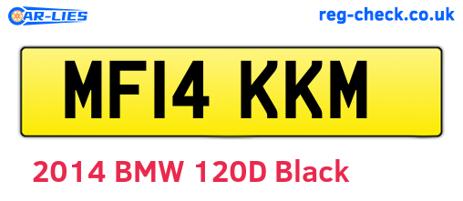 MF14KKM are the vehicle registration plates.