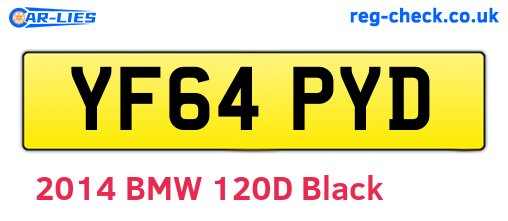 YF64PYD are the vehicle registration plates.