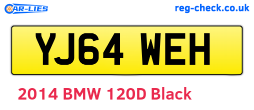YJ64WEH are the vehicle registration plates.