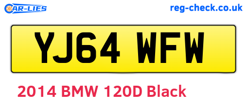 YJ64WFW are the vehicle registration plates.