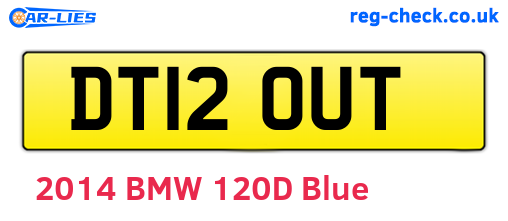 DT12OUT are the vehicle registration plates.