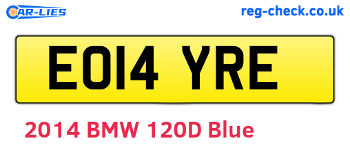 EO14YRE are the vehicle registration plates.