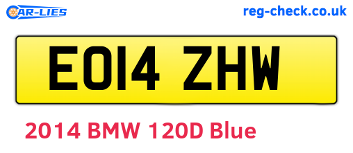 EO14ZHW are the vehicle registration plates.