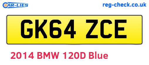 GK64ZCE are the vehicle registration plates.