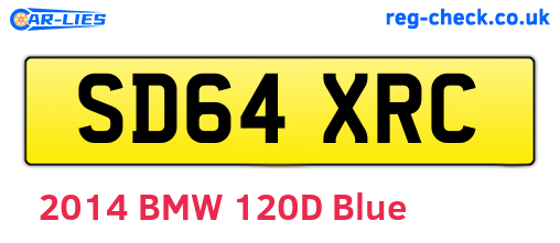 SD64XRC are the vehicle registration plates.