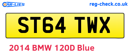 ST64TWX are the vehicle registration plates.