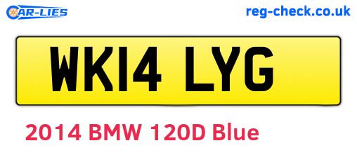 WK14LYG are the vehicle registration plates.