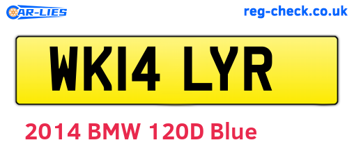 WK14LYR are the vehicle registration plates.