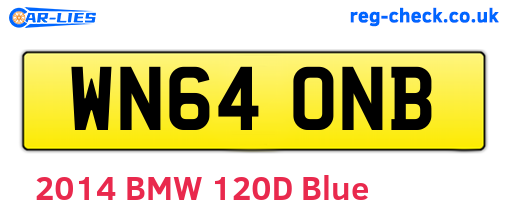 WN64ONB are the vehicle registration plates.