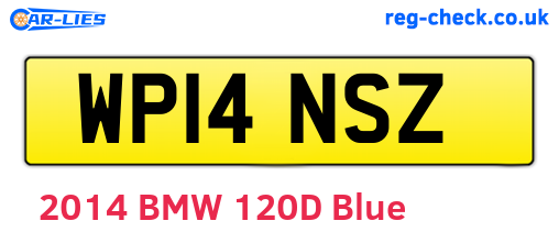 WP14NSZ are the vehicle registration plates.