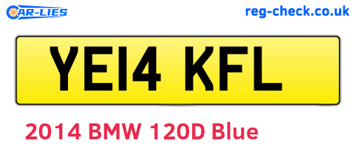 YE14KFL are the vehicle registration plates.