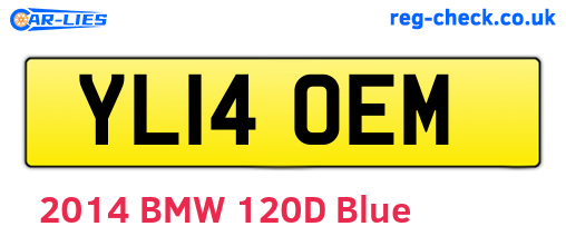YL14OEM are the vehicle registration plates.