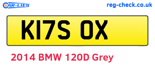 K17SOX are the vehicle registration plates.
