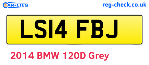LS14FBJ are the vehicle registration plates.
