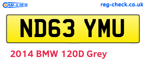 ND63YMU are the vehicle registration plates.