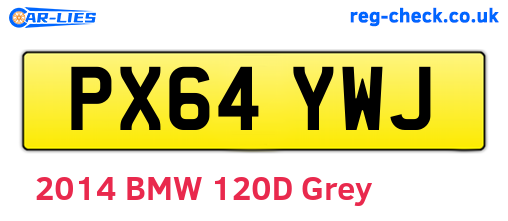 PX64YWJ are the vehicle registration plates.