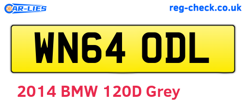 WN64ODL are the vehicle registration plates.
