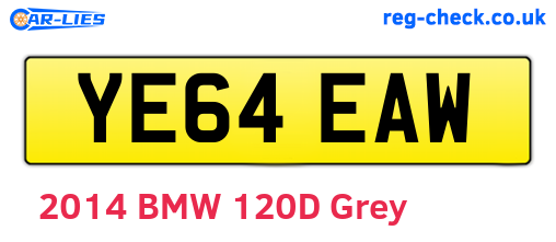 YE64EAW are the vehicle registration plates.