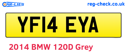 YF14EYA are the vehicle registration plates.