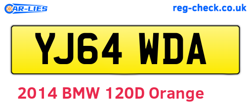YJ64WDA are the vehicle registration plates.