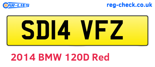 SD14VFZ are the vehicle registration plates.