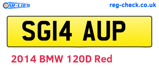SG14AUP are the vehicle registration plates.