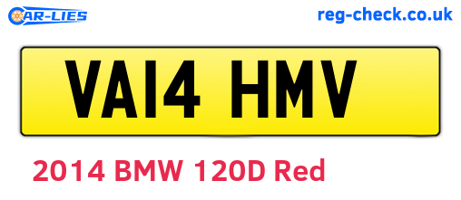 VA14HMV are the vehicle registration plates.