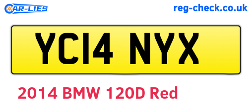 YC14NYX are the vehicle registration plates.