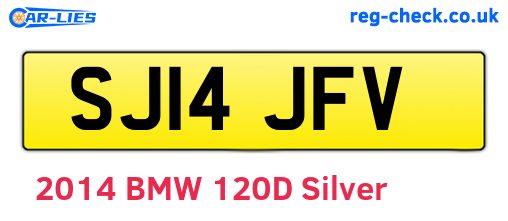 SJ14JFV are the vehicle registration plates.