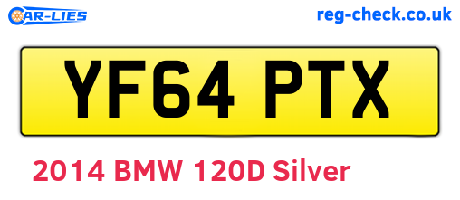 YF64PTX are the vehicle registration plates.