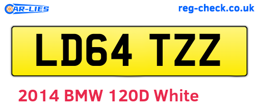LD64TZZ are the vehicle registration plates.