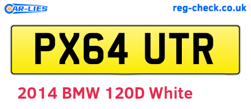 PX64UTR are the vehicle registration plates.