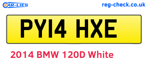 PY14HXE are the vehicle registration plates.