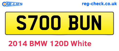 S700BUN are the vehicle registration plates.