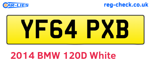 YF64PXB are the vehicle registration plates.