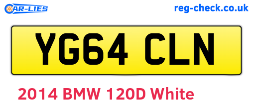 YG64CLN are the vehicle registration plates.