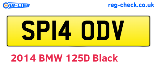SP14ODV are the vehicle registration plates.