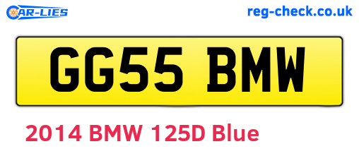 GG55BMW are the vehicle registration plates.