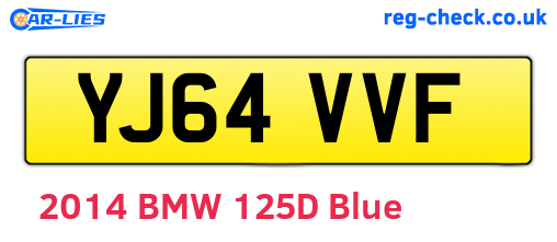 YJ64VVF are the vehicle registration plates.