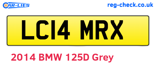 LC14MRX are the vehicle registration plates.