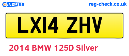 LX14ZHV are the vehicle registration plates.