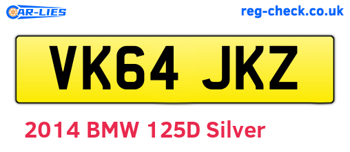 VK64JKZ are the vehicle registration plates.