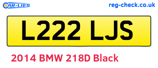 L222LJS are the vehicle registration plates.