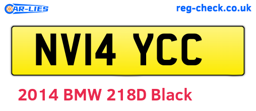 NV14YCC are the vehicle registration plates.