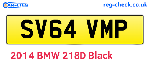 SV64VMP are the vehicle registration plates.