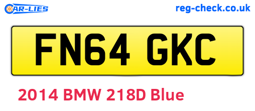 FN64GKC are the vehicle registration plates.