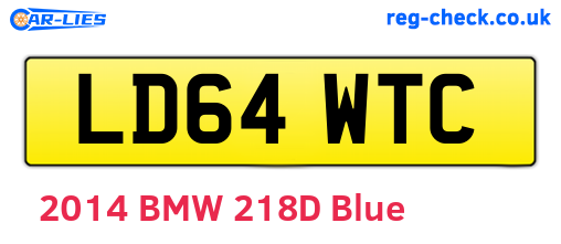 LD64WTC are the vehicle registration plates.
