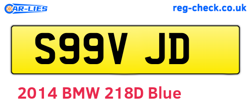 S99VJD are the vehicle registration plates.