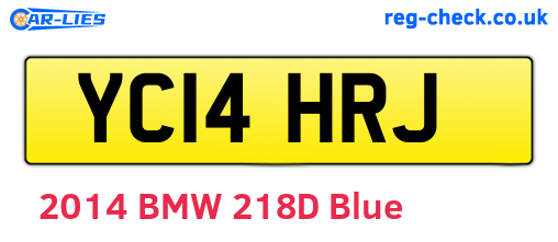 YC14HRJ are the vehicle registration plates.
