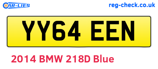 YY64EEN are the vehicle registration plates.